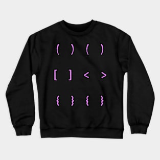Pink Typewriter Symbols Crewneck Sweatshirt